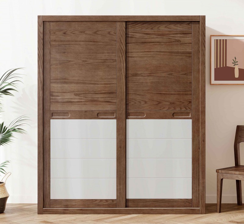 L2664#趟門衣柜（胡桃色）