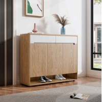 朗朝現(xiàn)代極簡白蠟?zāi)炯揖撸篖2852#鞋柜（原木色）