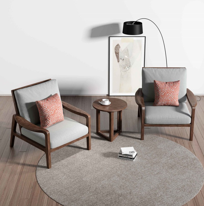 L2831#休閑椅（胡桃色）