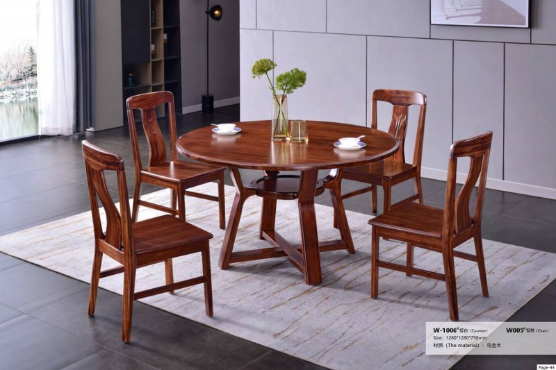 烏金木W(wǎng)-1006#餐臺、W005#餐椅