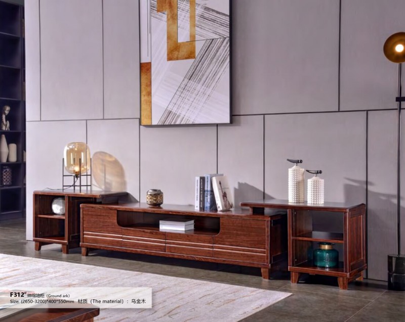 烏金木F312#伸縮地柜