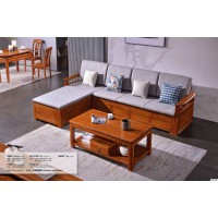 長城烏金木8802#轉角沙發（冬夏兩用款）