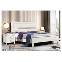 南康現代簡約實木床,江西幻影灰、白色、藍白、紫檀色實木床廠家,財亮家具,恩杰家具公司