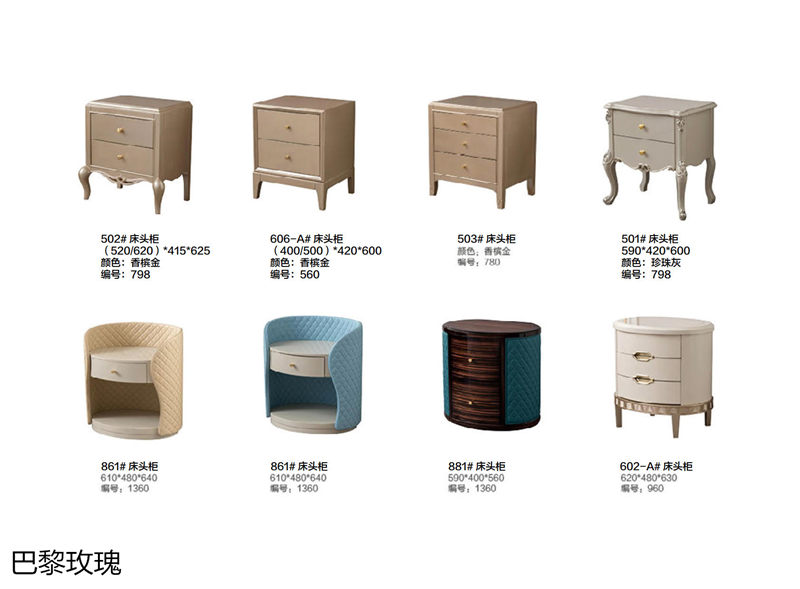 巴黎玫瑰歐美輕奢家具60