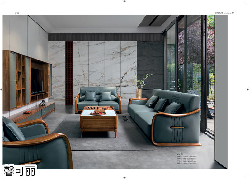 馨可麗現代極簡輕奢烏金木家具6