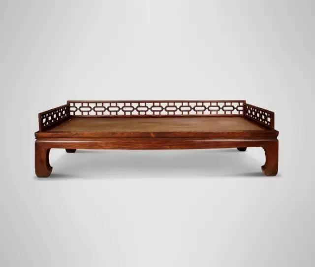 明末清初黃花梨曲尺圍子羅漢床