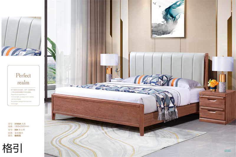 晶品家具&middot; 格引現代中式金絲檀木套房家具9