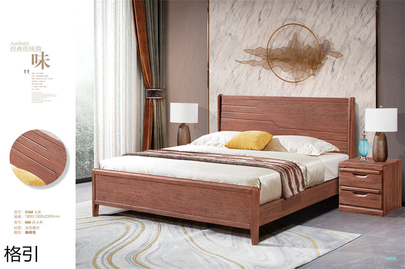晶品家具&middot; 格引現代中式金絲檀木套房家具11