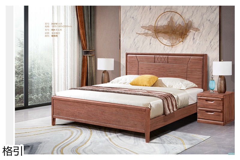 晶品家具&middot; 格引現代中式金絲檀木套房家具15