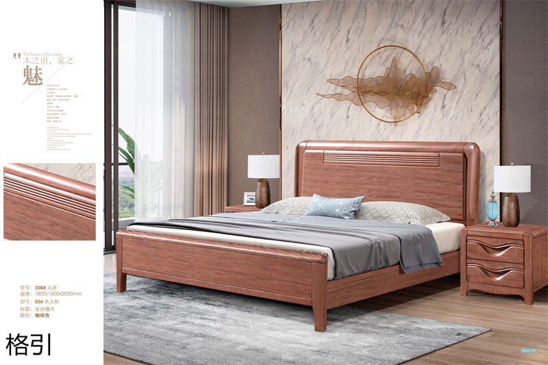 晶品家具&middot; 格引現代中式金絲檀木套房家具19