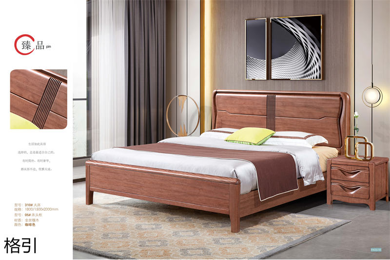 晶品家具&middot; 格引現代中式金絲檀木套房家具21