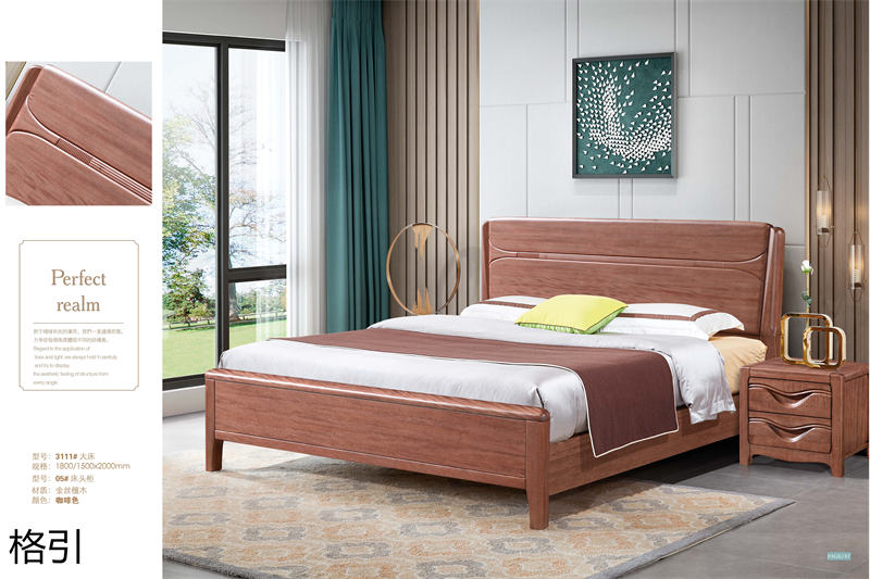 晶品家具&middot; 格引現代中式金絲檀木套房家具23