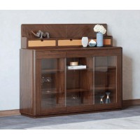 艾美儷家可可西里現(xiàn)代極簡黑金檀木家具：餐邊柜KK5501#