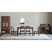 艾美儷家可可西里現(xiàn)代極簡黑金檀木家具：餐桌KK5201#、餐椅KK3502#