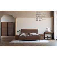 艾美儷家可可西里現代極簡黑金檀木家具：大床KK1110#