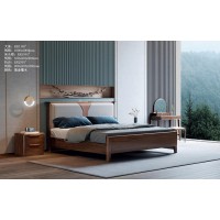 艾美儷家可可西里現代極簡黑金檀木家具：大床KK1103#