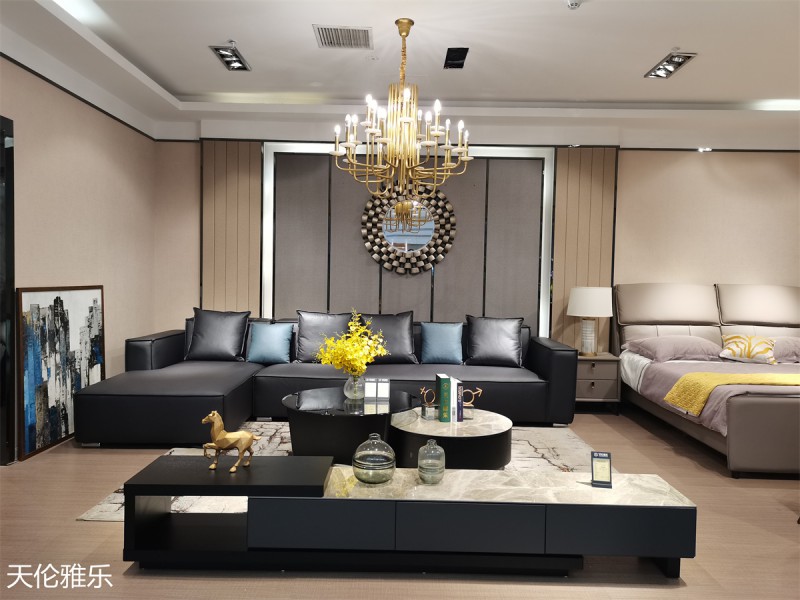 天倫雅樂現(xiàn)代簡約輕奢軟體家具展廳實(shí)拍4