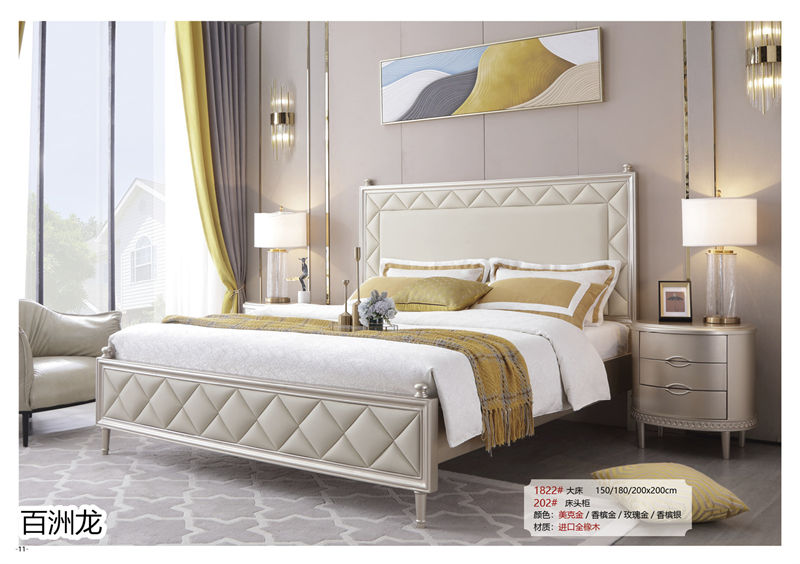 百洲龍歐美輕奢實木套房家具10