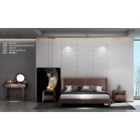 艾美儷家可可西里現代極簡黑金檀木家具：大床KK1116#