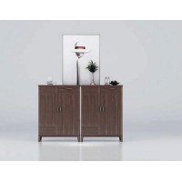 艾美儷家可可西里現(xiàn)代極簡黑金檀木家具：鞋柜KK5801#