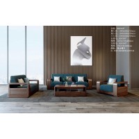 艾美儷家可可西里現代極簡黑金檀木家具：沙發KK3108#、長茶幾KK3301#、方茶幾KK3305#