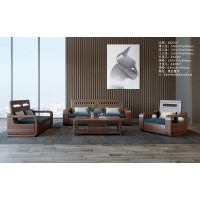 艾美儷家可可西里現代極簡黑金檀木家具：沙發KK3102#、長茶幾KK3302#、方茶幾KK3305#