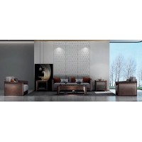 艾美儷家可可西里現代極簡黑金檀木家具：沙發KK3111#、方茶幾KK3313#