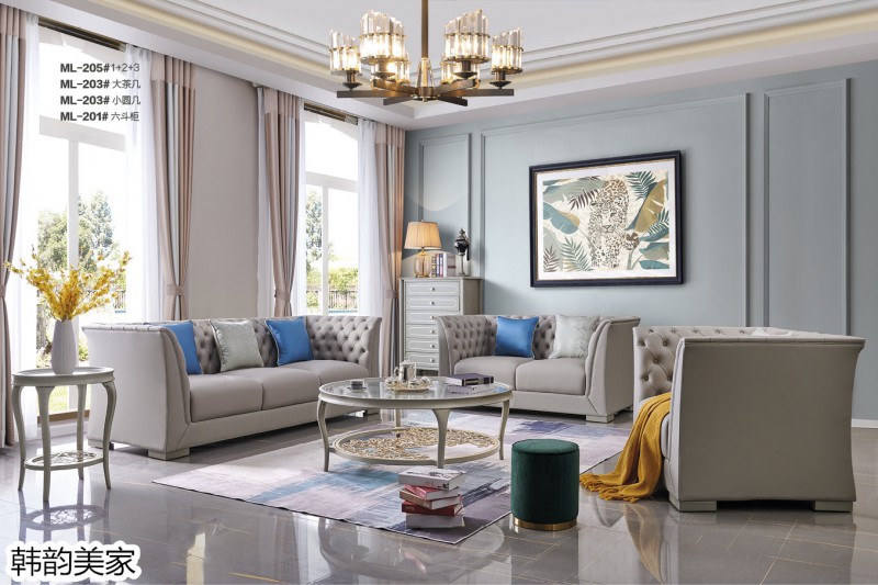 韓韻美家&middot;莫蘭迪灰系列美式輕奢家具4