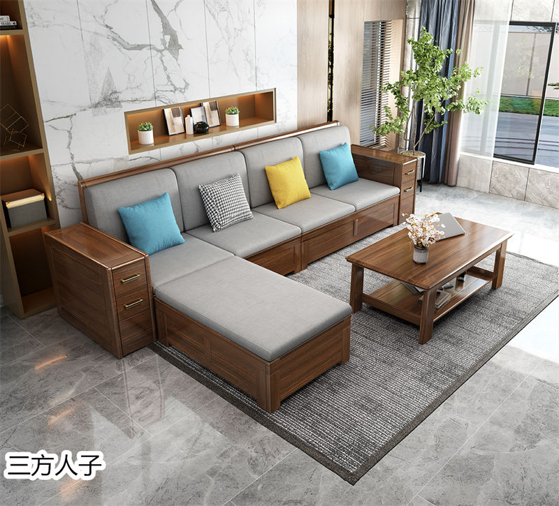 三方人子現代極簡風格烏金木家具12