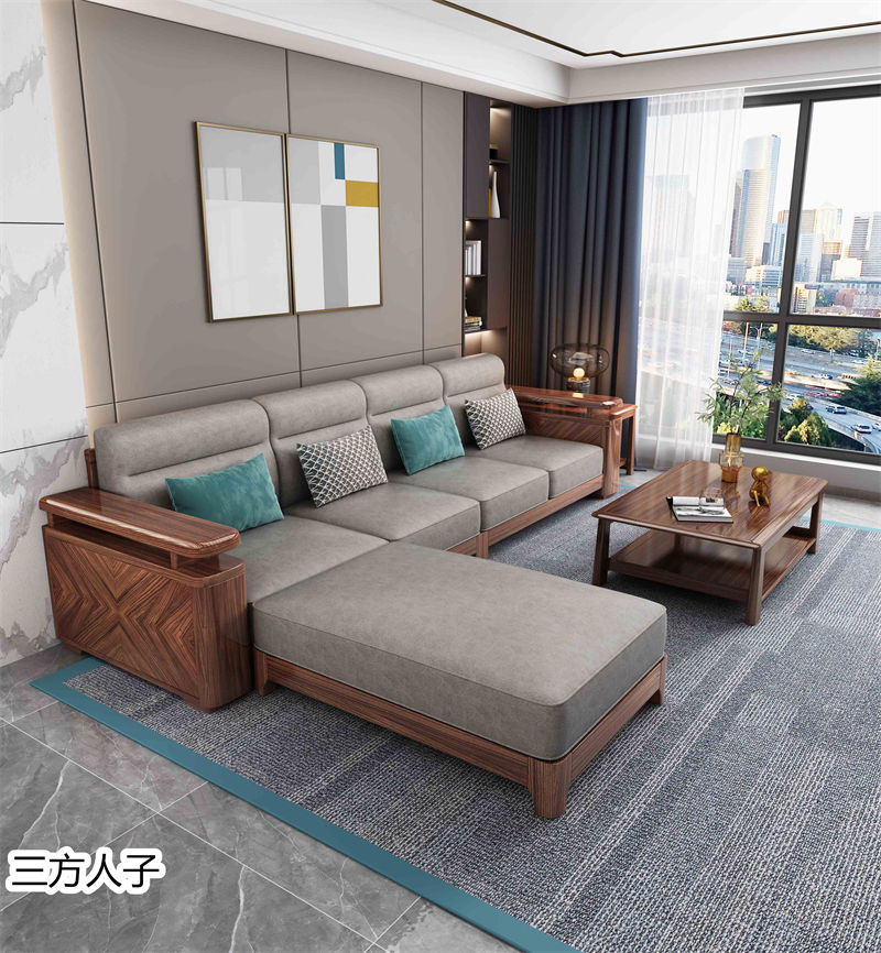 三方人子現代極簡風格烏金木家具16