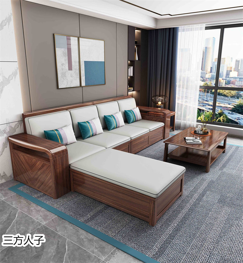 三方人子現代極簡風格烏金木家具19