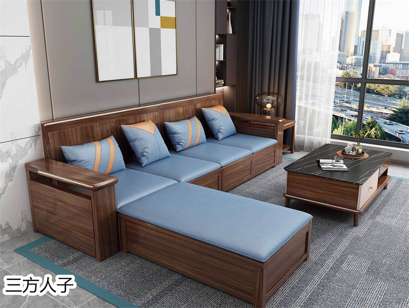 三方人子現代極簡風格烏金木家具23