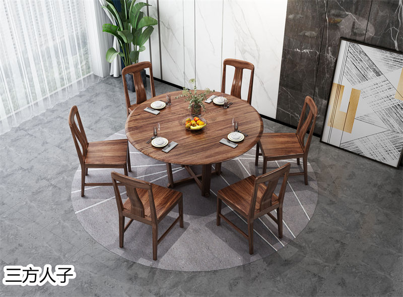 三方人子現代極簡風格烏金木家具32