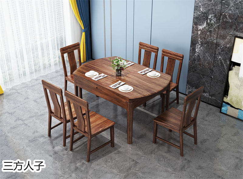 三方人子現代極簡風格烏金木家具33