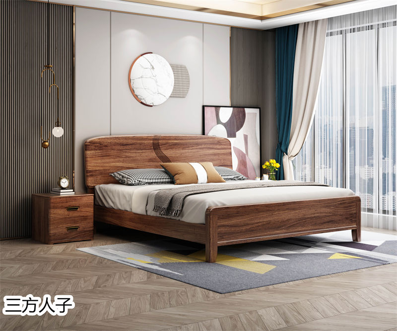 三方人子現代極簡風格烏金木家具58