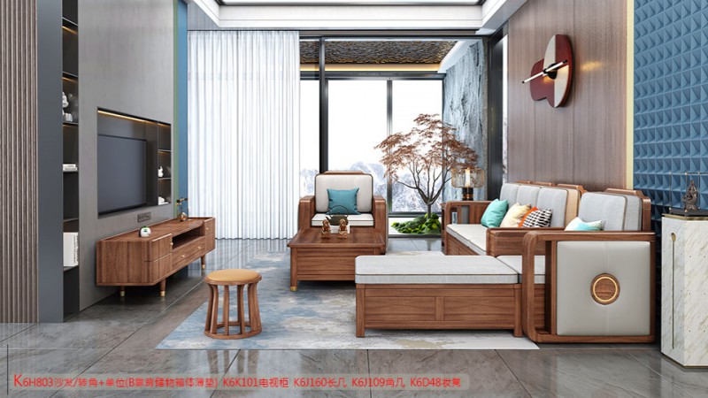 K6H803沙發(fā) 轉(zhuǎn)角+單位（B靠背儲(chǔ)物箱體薄墊）