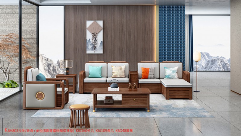 K6H803沙發(fā) 轉(zhuǎn)角+單位（B靠背儲(chǔ)物箱體薄墊）2