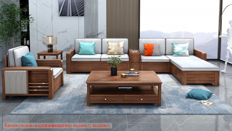 K6H304沙發 轉角+單位（D靠背儲物箱體薄墊）2
