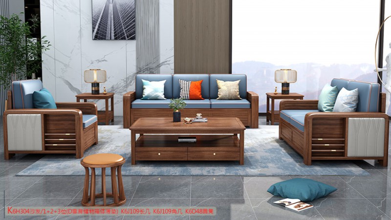 K6H304沙發 1+2+3位（D靠背儲物箱體薄墊）