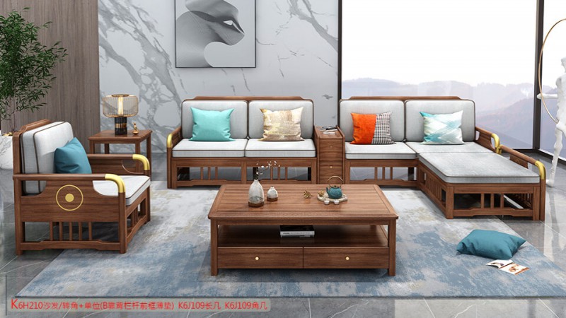 K6H210沙發 轉角+單位（B靠背欄桿前框薄墊）2