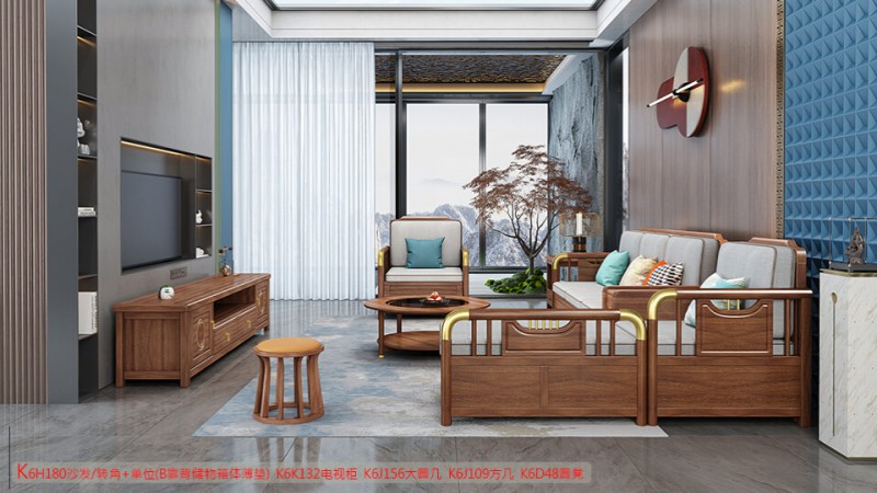 K6H180沙發 轉角+單位（B靠背儲物箱體薄墊）