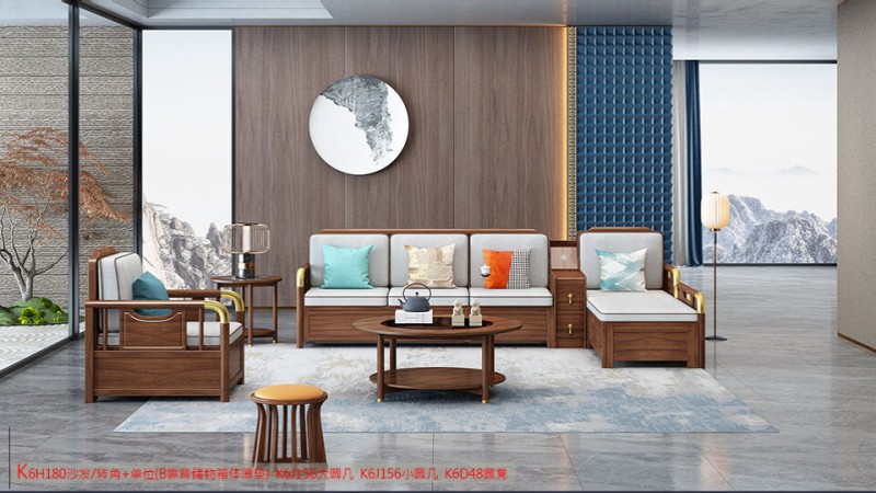 K6H180沙發 轉角+單位（B靠背儲物箱體薄墊）2