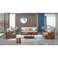 康優(yōu)寶輕奢新中式胡桃木家具：K6H180沙發(fā) 1+2+3位（B靠背儲(chǔ)物箱體薄墊）