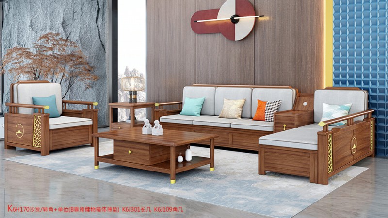 K6H170沙發 轉角+單位（B靠背儲物箱體薄墊）