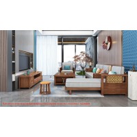 康優(yōu)寶輕奢新中式胡桃木家具：K6H169沙發(fā) 轉(zhuǎn)角+單位（D靠背直條前框厚墊）