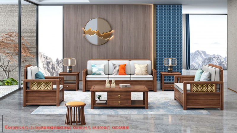 K6H169沙發 1+2+3位（B靠背儲物箱體薄墊）