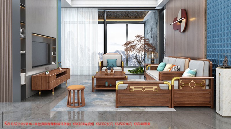 K6H162沙發(fā) 轉(zhuǎn)角+單位（B靠背儲物箱體薄墊）