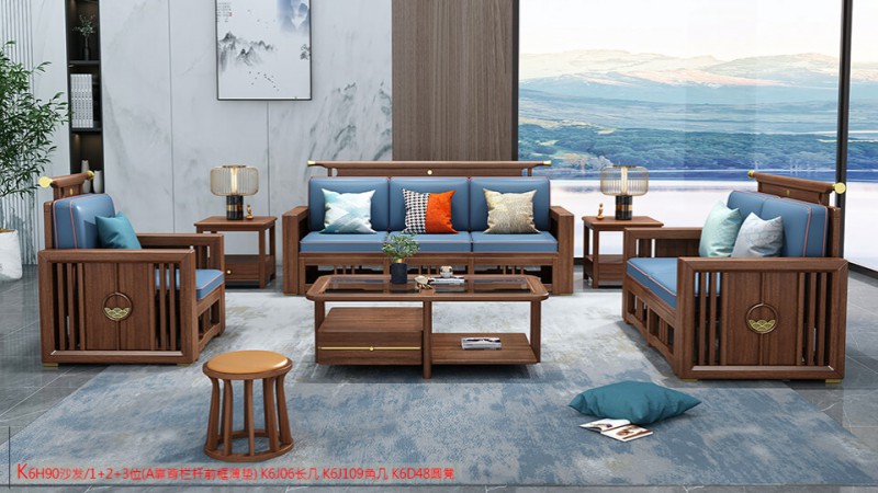 K6H90沙發(fā) 1+2+3位（A靠背欄桿前框薄墊）