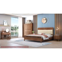 康優(yōu)寶輕奢新中式胡桃木家具：K6A8122床