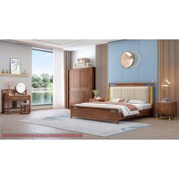 康優(yōu)寶輕奢新中式胡桃木家具：K6A8110床